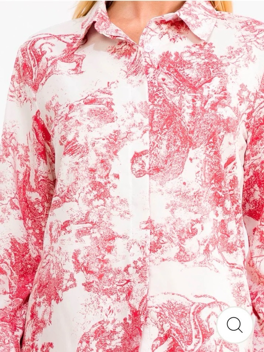 0239.  🩷Pink Toile Wide-Leg Pant Set - Casual Chic - Picture 2 of 4